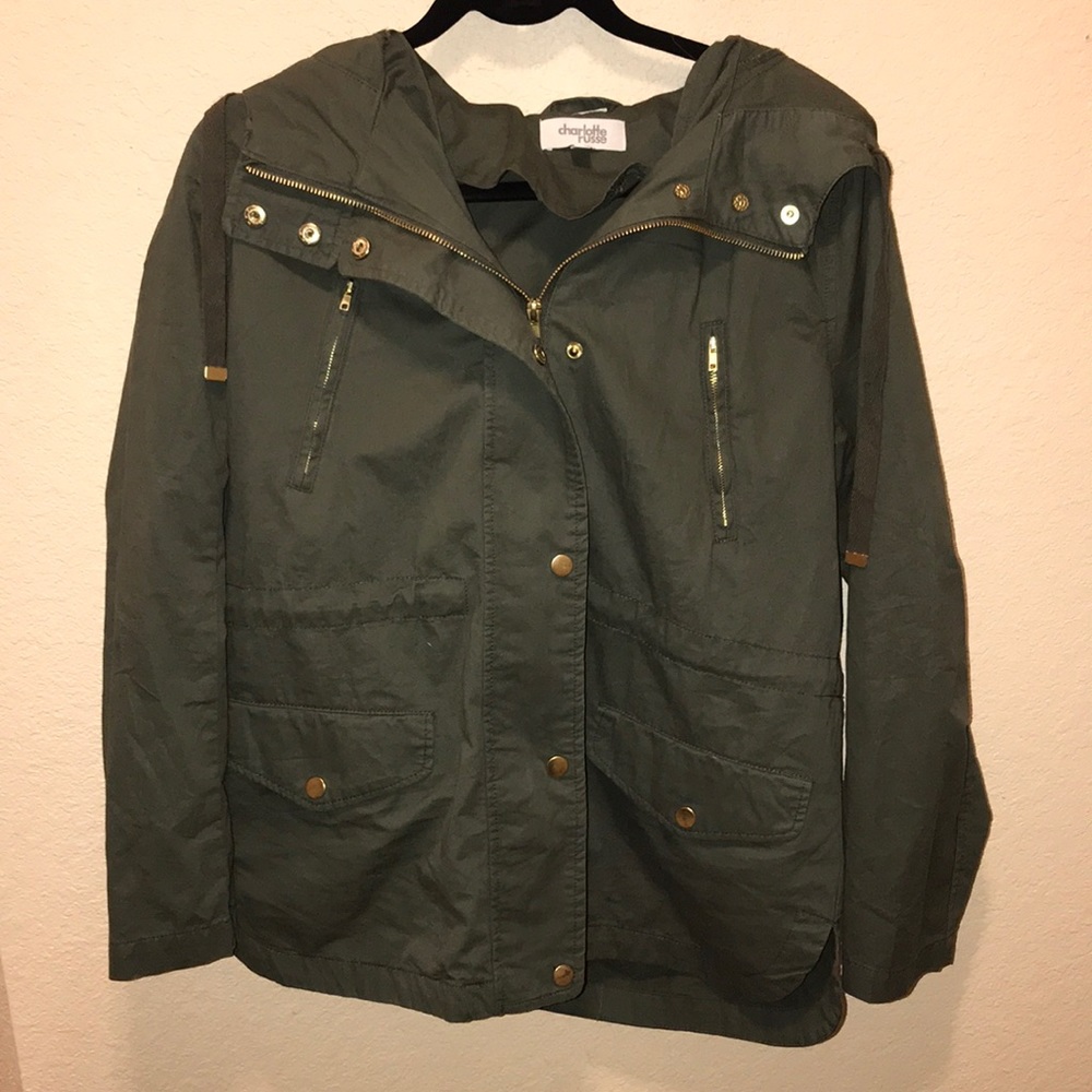 Charlotte Russe Camo green utility jacket